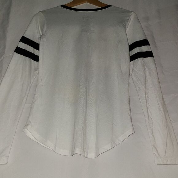 Disney Mickey Mouse White Black Long Sleeve Shirt Size M - Picture 6 of 7